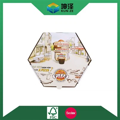Hatszögletű pizzadoboz